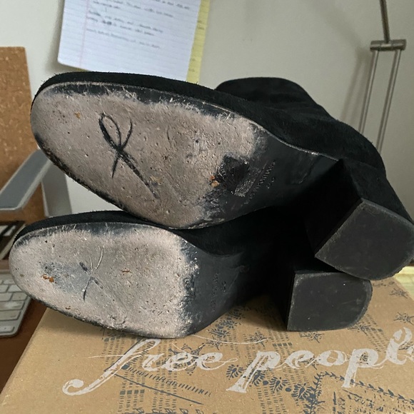 Free People Cecile Ankle Black Suede Boot - Picture 6 of 6